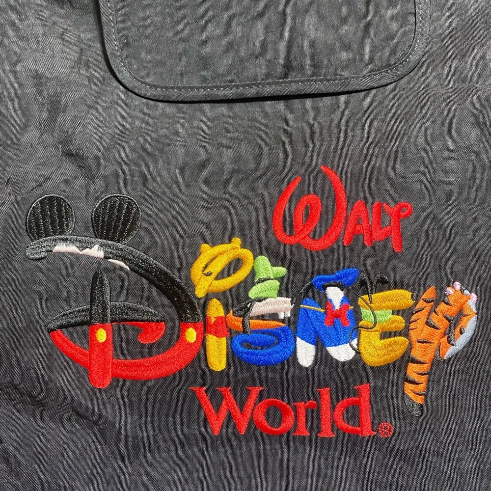 Vintage Walt Disney World Mickey/Winnie the Pooh Embroidery Drawstring Backpack